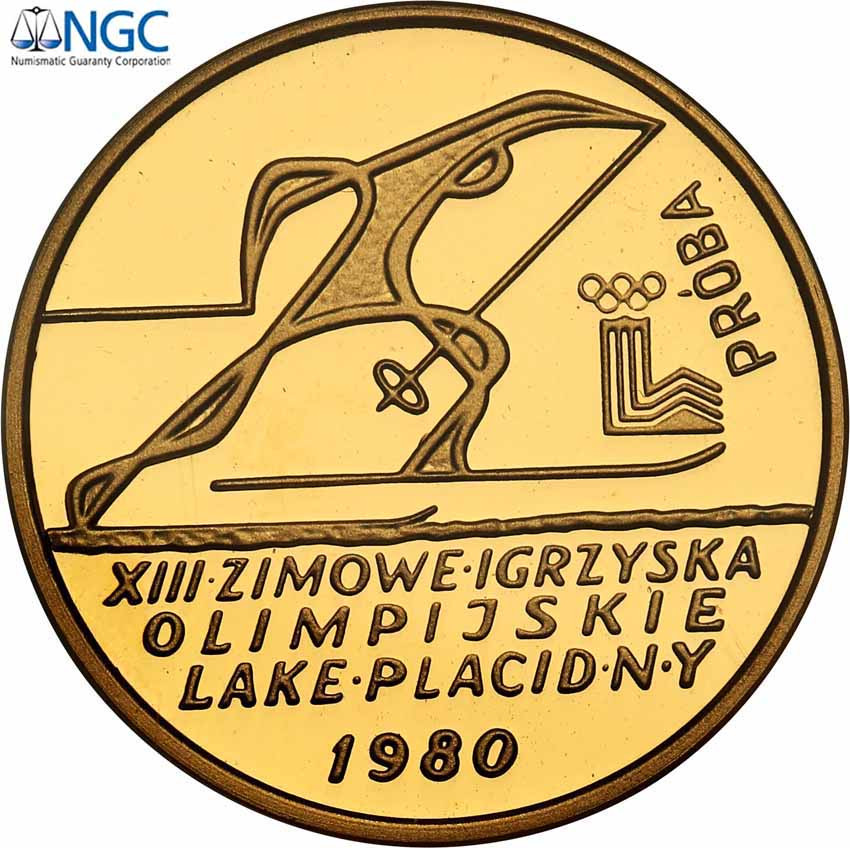 PRL. PRÓBA Złoto 2.000 złotych 1980 LAke Placid NGC PF68 Ultra Cameo